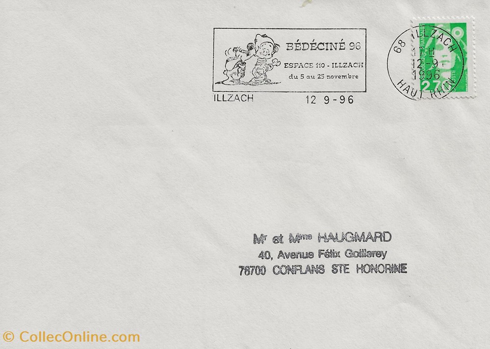 Illzach (68) 1996 12ème Festival Bédéciné timbres illzach 68 1996 12eme festival bedecine