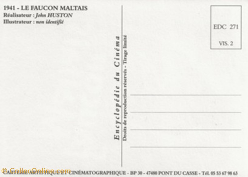 Le faucon maltais cartes postales autres le faucon maltais
