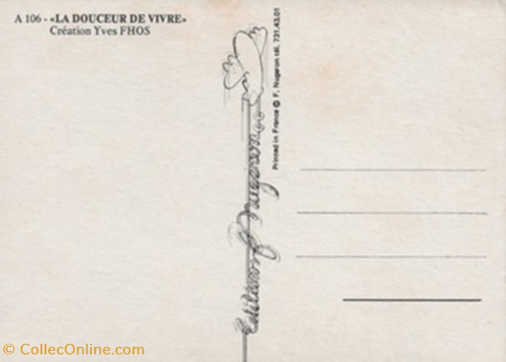 La douceur de vivre 2 cartes postales autres la douceur de vivre