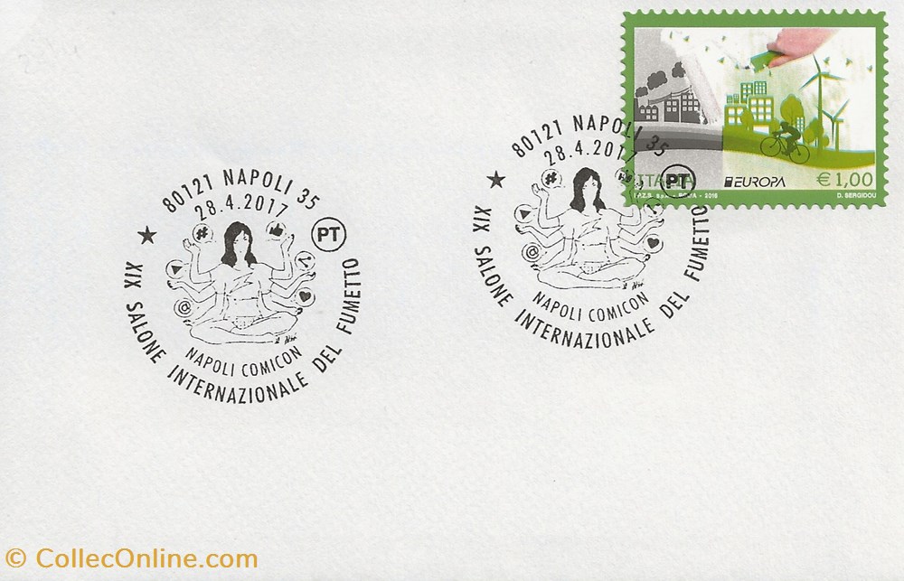 timbres napoli italie 2017 xix salone internazionale del fumetto comicon