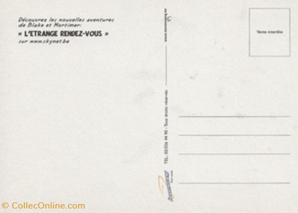 Blake et Mortimer cartes postales bande dessinee blake et mortimer