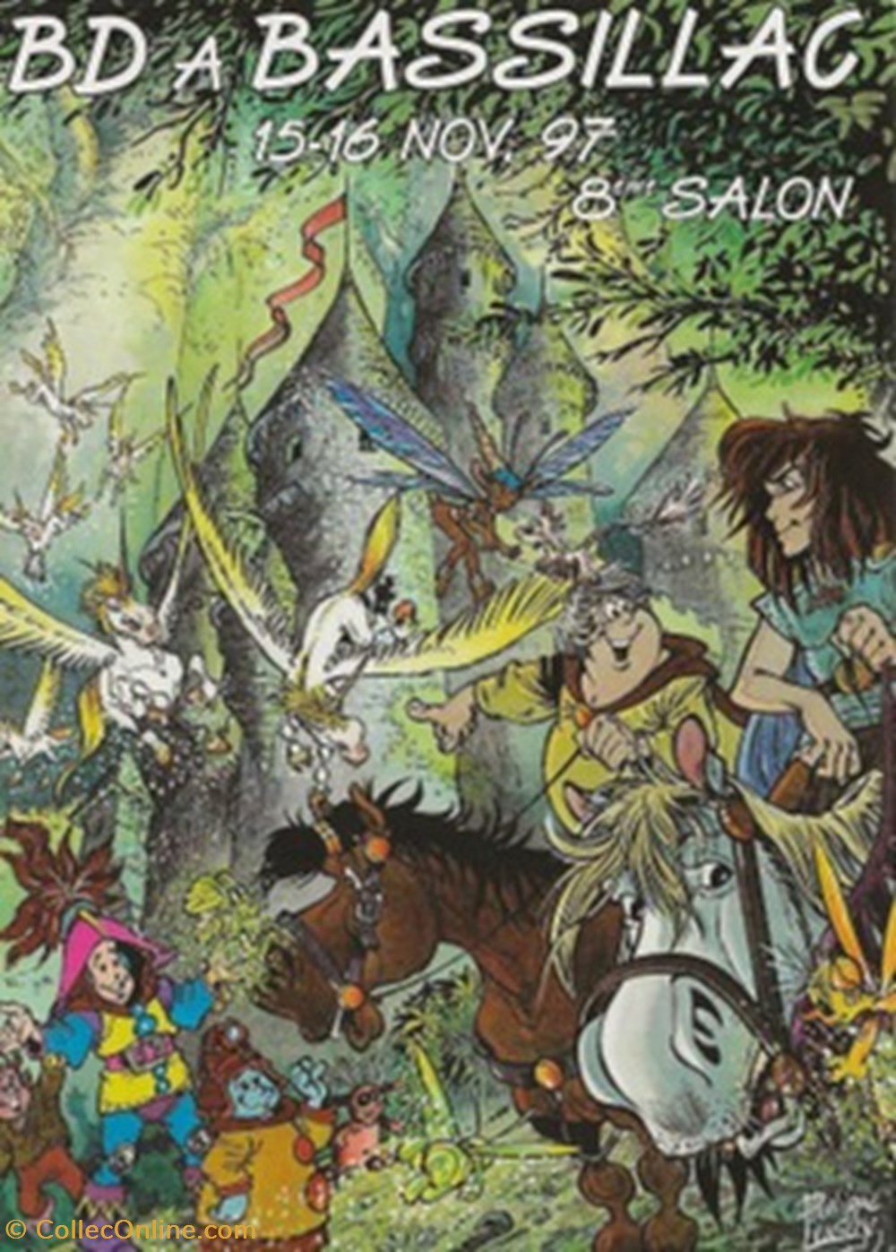 cartes postales bande dessinee bassillac 24 1997