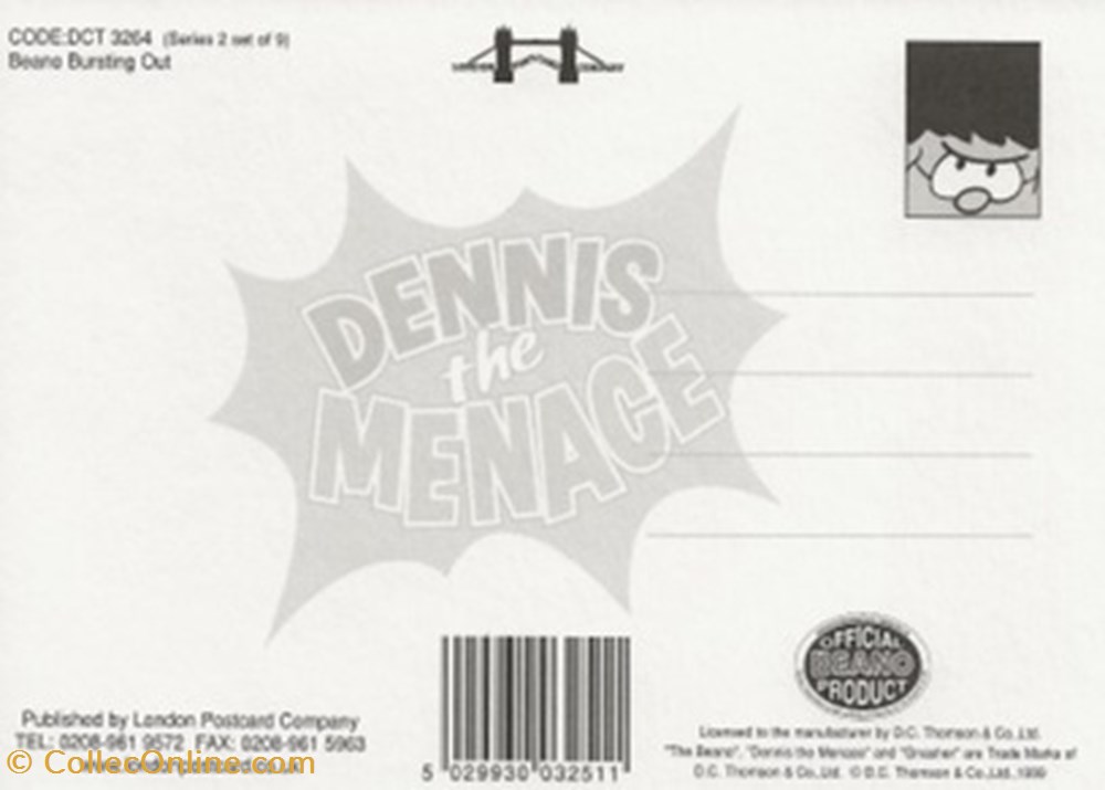 cartes postales bande dessinee dennis la menace