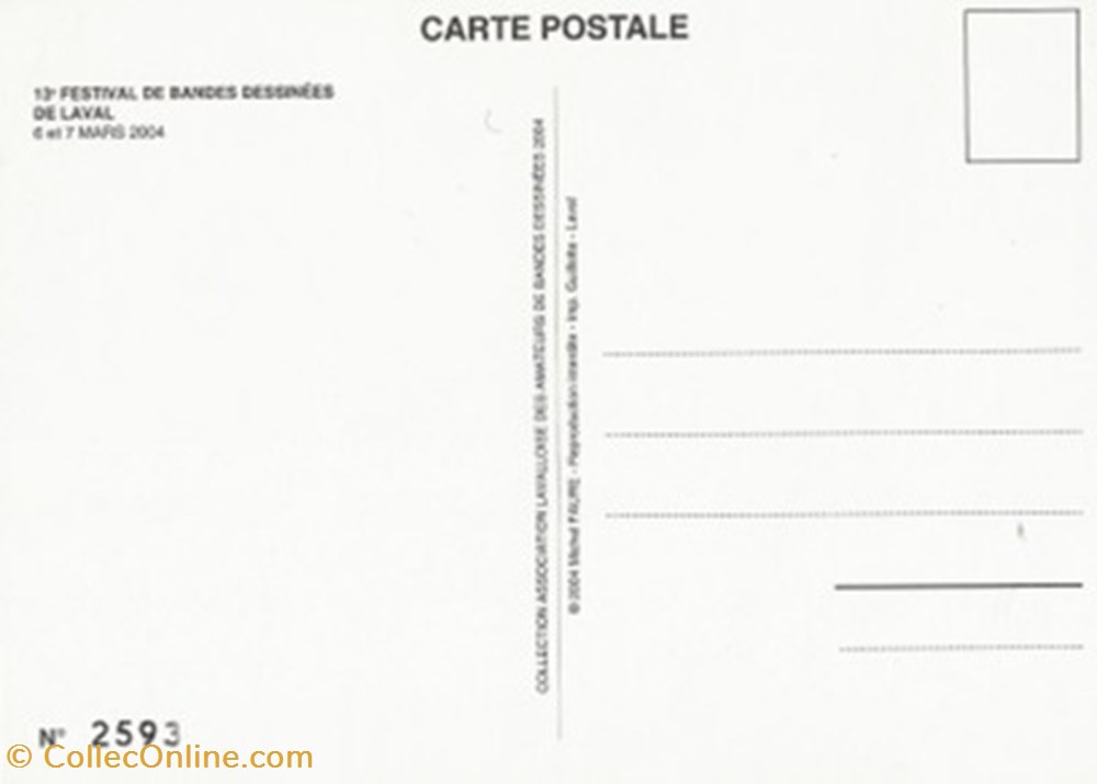 cartes postales bande dessinee laval 55 2004