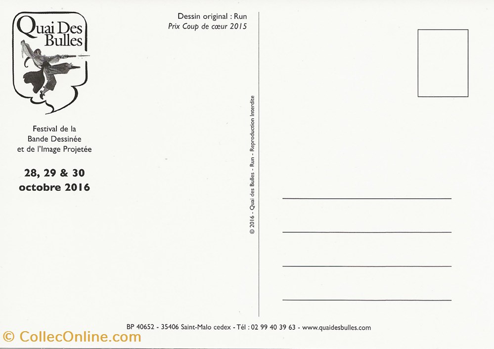 cartes postales bande dessinee saint malo 35 2016