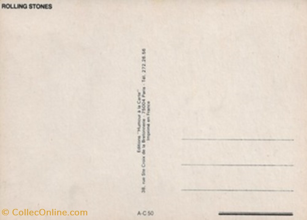 Rolling Stones cartes postales autres rolling stones