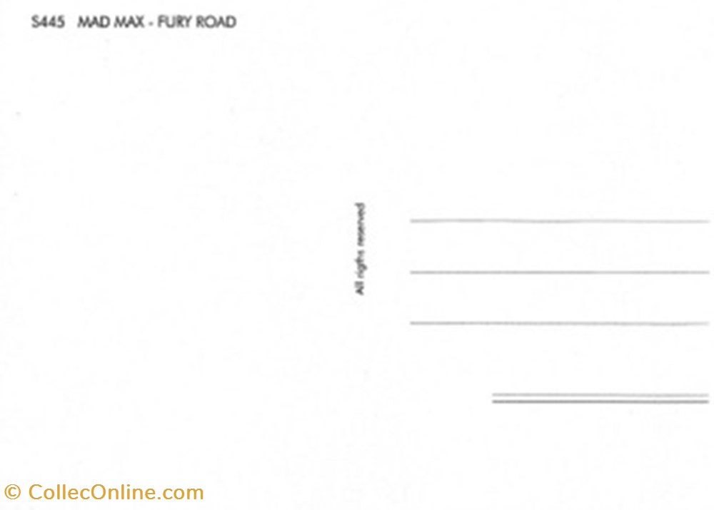 Mad Max, fury road cartes postales autres mad max fury road