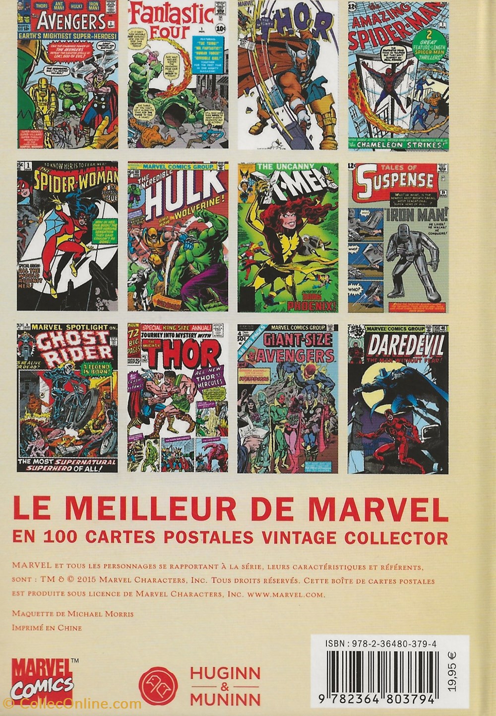 cartes postales bande dessinee marvel