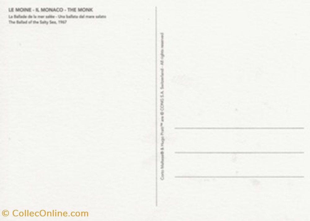 Corto Maltese 14 2 cartes postales bande dessinee corto maltese 14