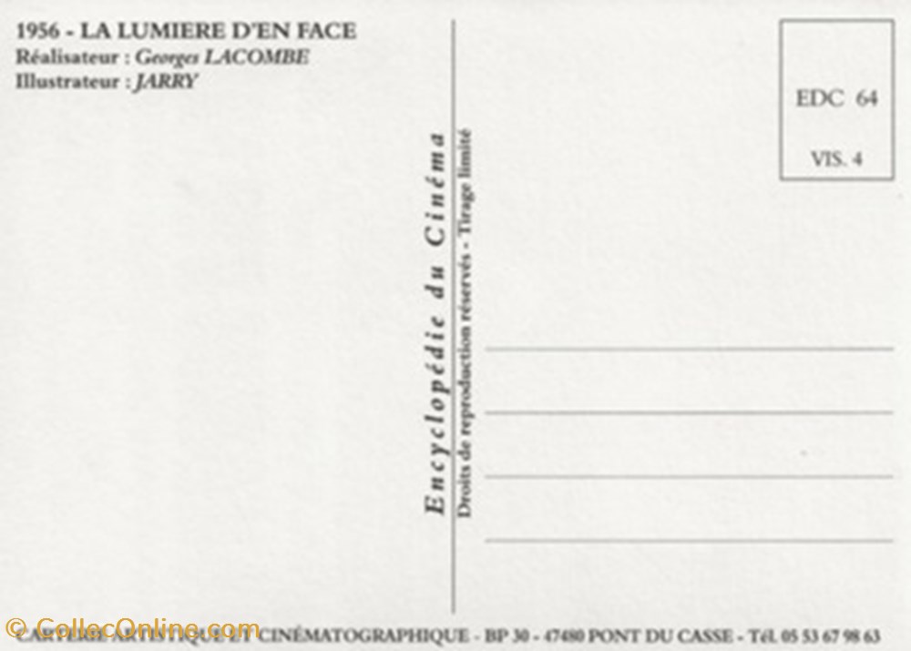 La lumière d'en face cartes postales autres la lumiere en face