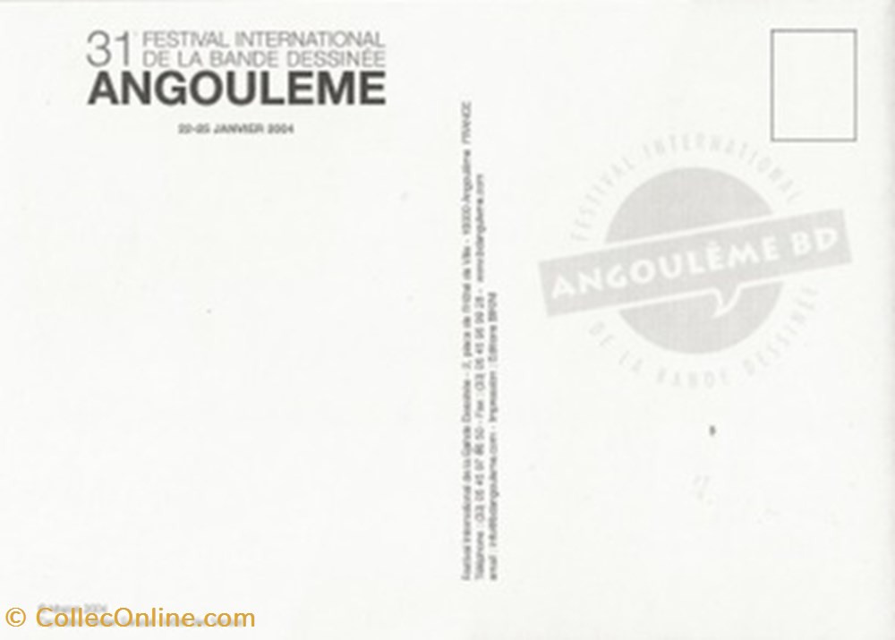 Angoulême (16) 2004 cartes postales bande dessinee angouleme 16 2004