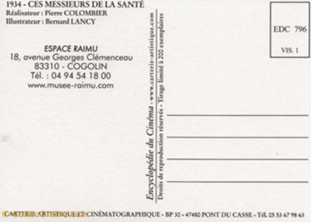 cartes postales autres ces messieurs de la sante