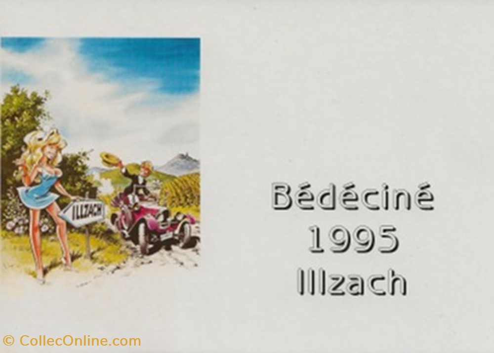 Illzach (68) 1995 3 cartes postales bande dessinee illzach 68 1995