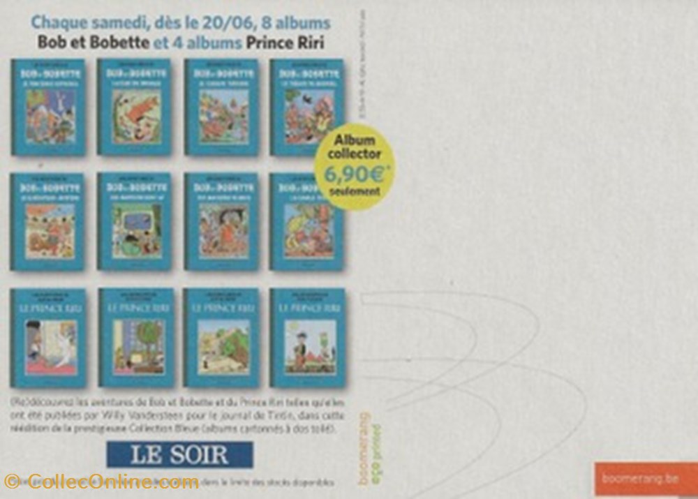 Bob et Bobette cartes postales bande dessinee bob et bobette