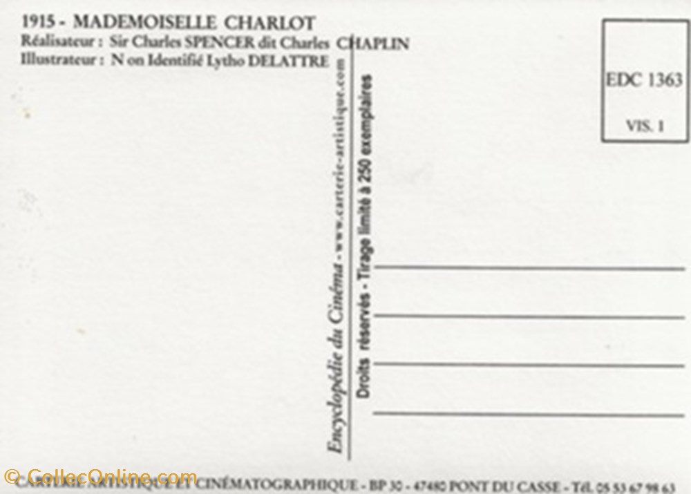 cartes postales autres mademoiselle charlot