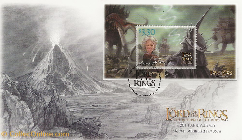 Wanganui (Nouvelle Zélande) 2023 The lord of the rings, the return of the king 4 timbres wanganui nouvelle zelande 2023 the lord of the rings the return of the king