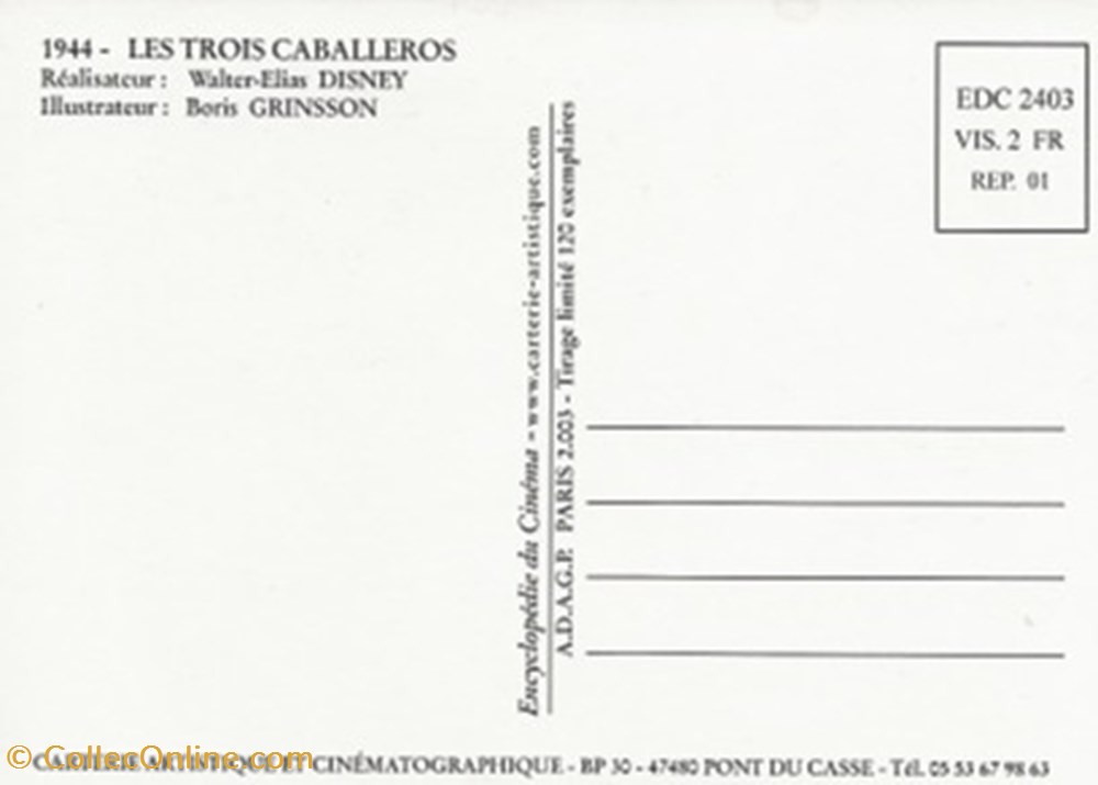 Les trois caballeros cartes postales autres les trois caballeros