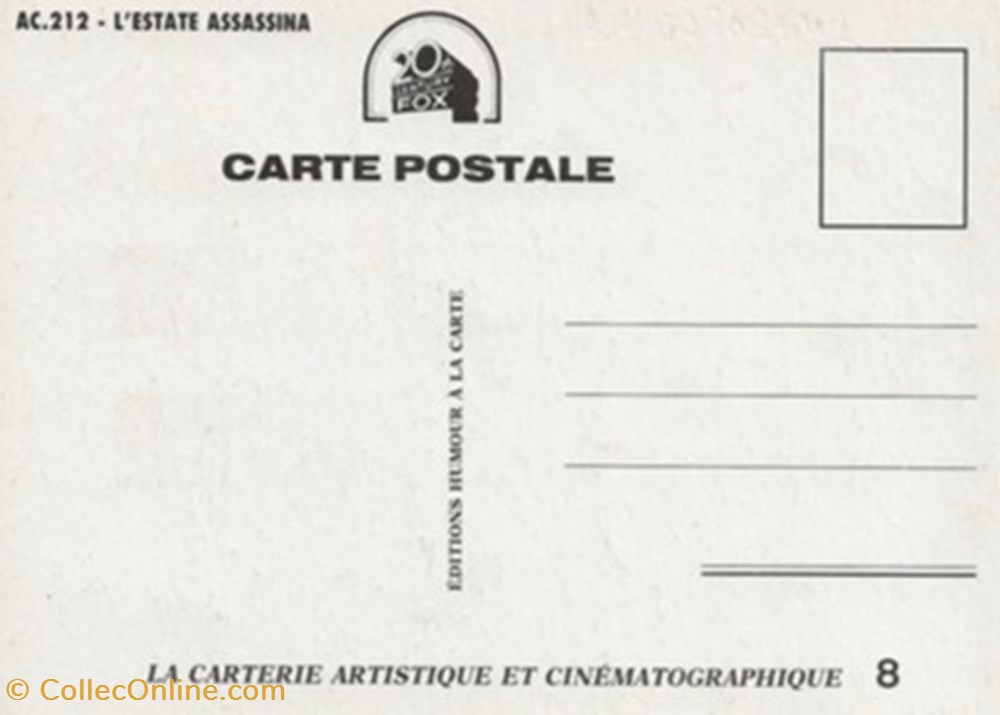 L'estate assassina cartes postales autres l estate assassina