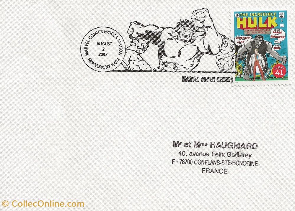 New York (Etats-Unis) 2007 Marvel super heroes timbres new york etats unis 2007 marvel super heroes
