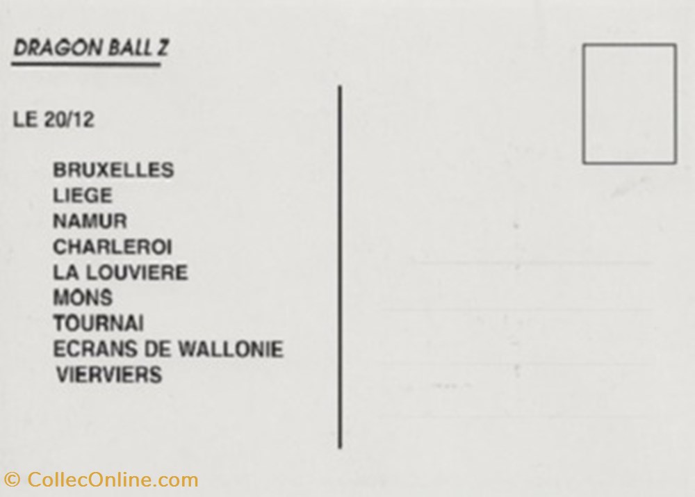 Dragon ball Z cartes postales autres dragon ball z