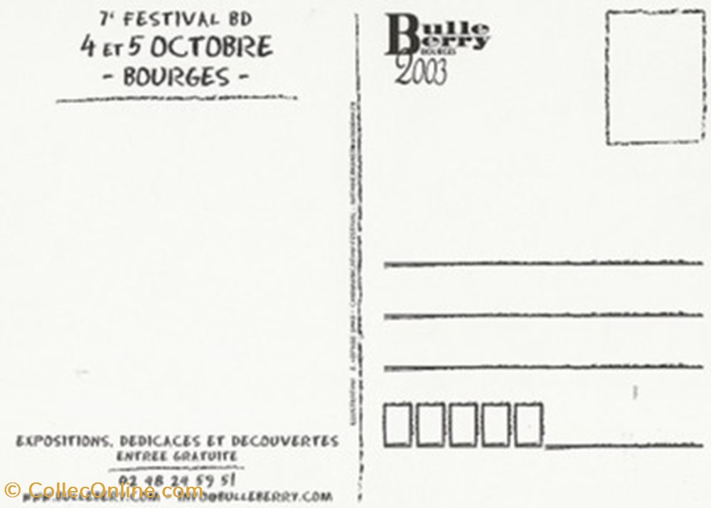 Bourges (18) 2003 cartes postales bande dessinee bourges 18 2003
