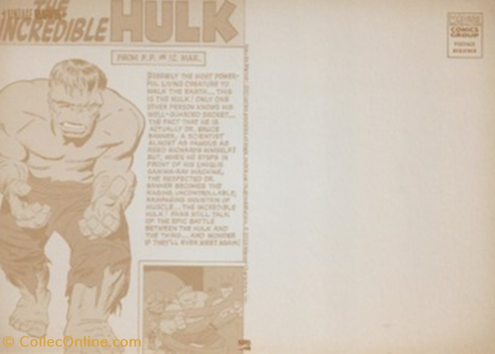 cartes postales bande dessinee marvel