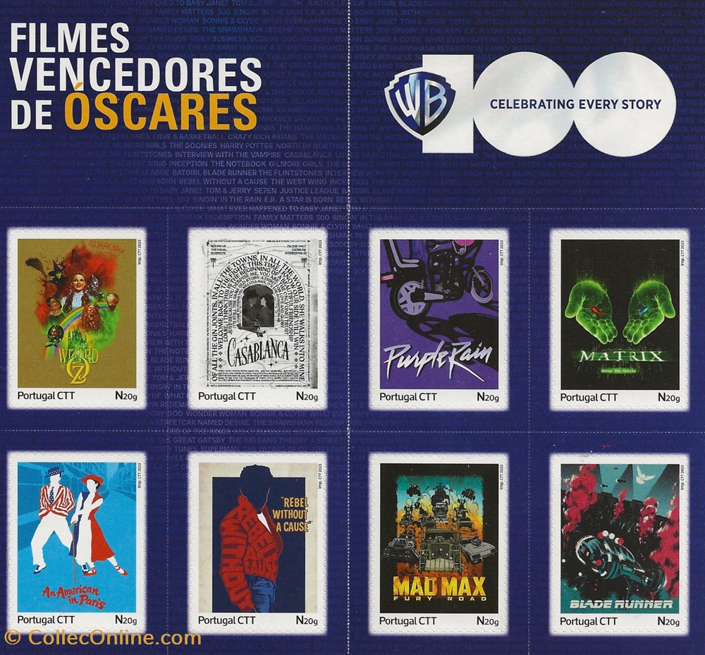 ZZZ Bloc (Portugal) 2023 Filmes vencedores de oscares 2 timbres zzz bloc portugal 2023 filmes vencedores de oscares