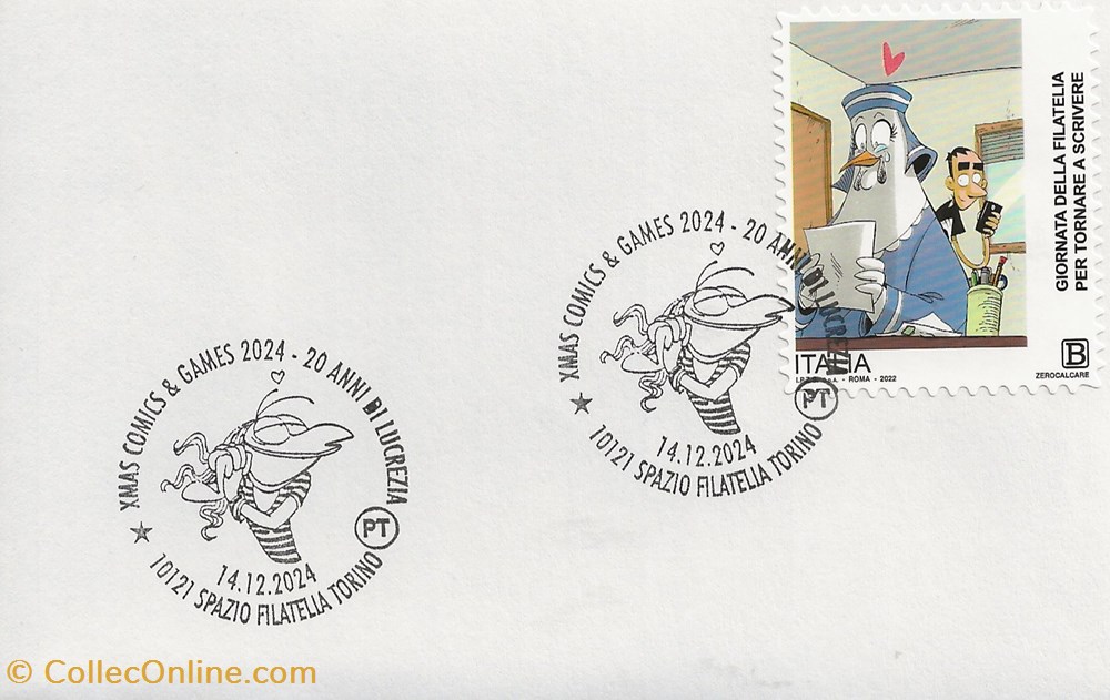 Torino (Italie) 2024 X edizione Xmas comics & games timbres torino italie 2024 x edizione xmas comics games
