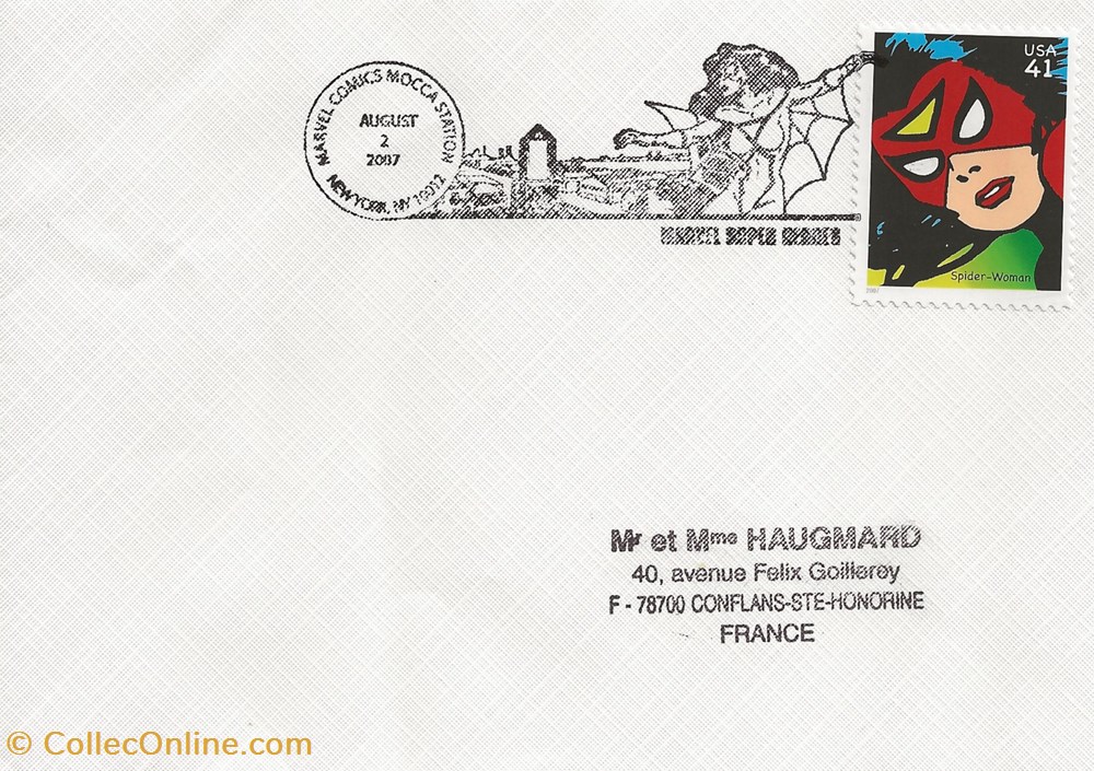 New York (Etats-Unis) 2007 Marvel super heroes timbres new york etats unis 2007 marvel super heroes