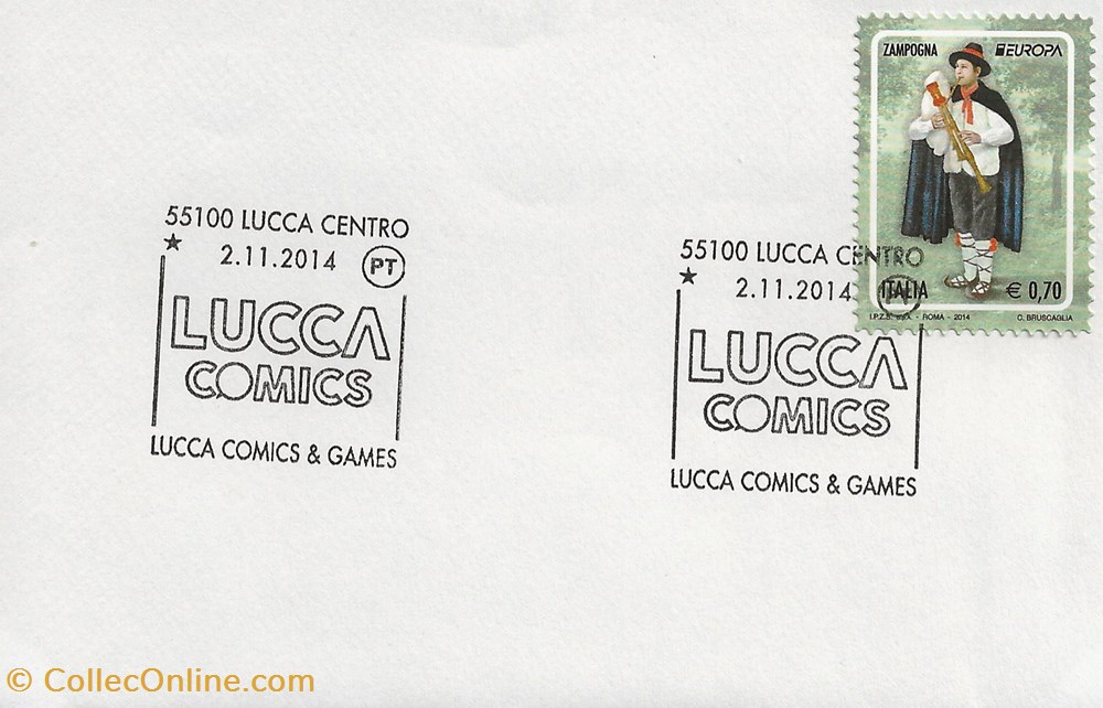 Lucca (Italie) 2014 Lucca comics & games timbres lucca italie 2014 lucca comics games
