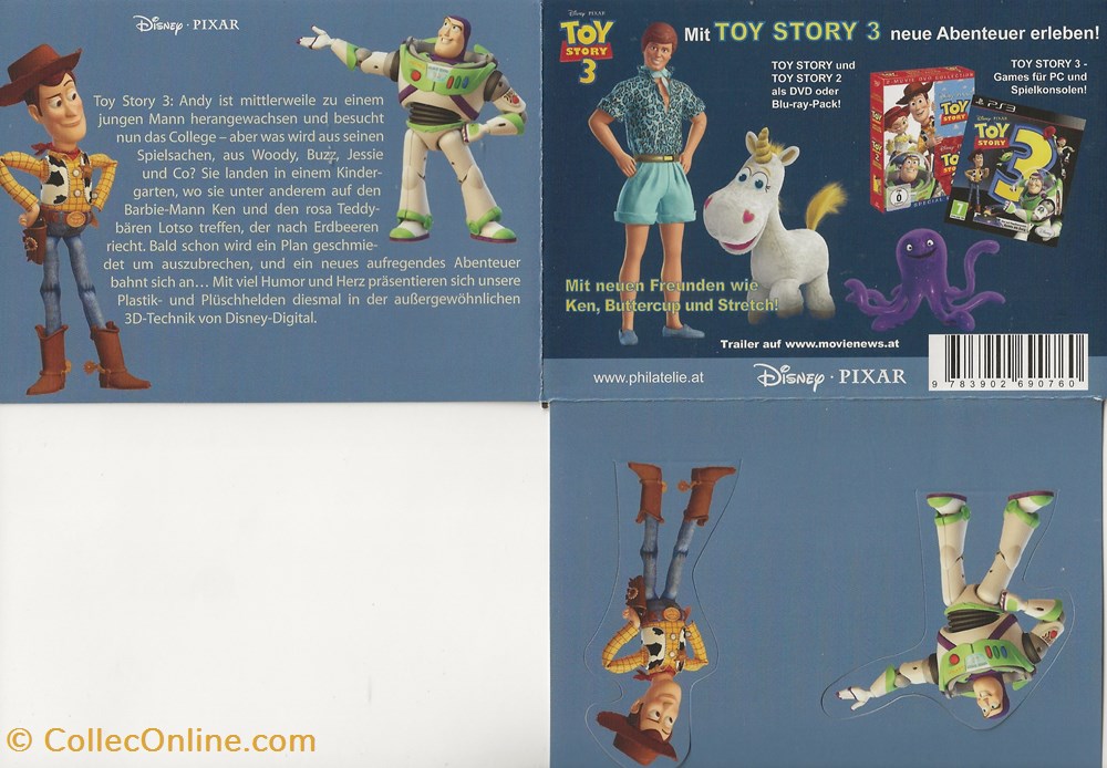 timbres zzz presentation personnalisee autriche 2009 toy story 3