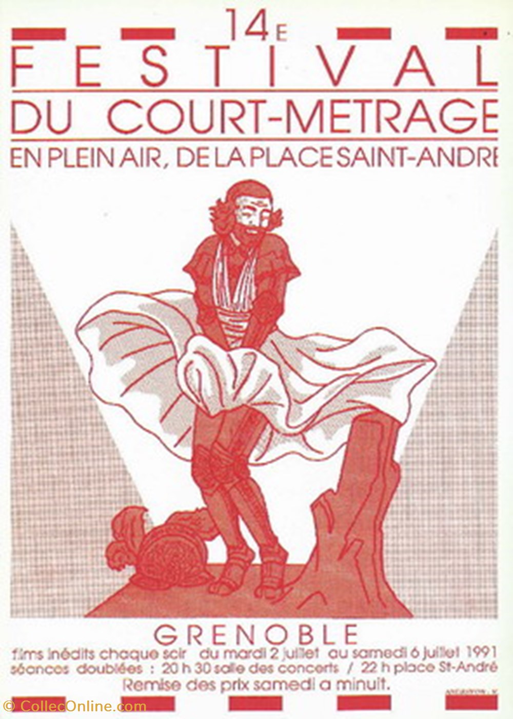 cartes postales autres grenoble festival du court metrage de plein air 1991