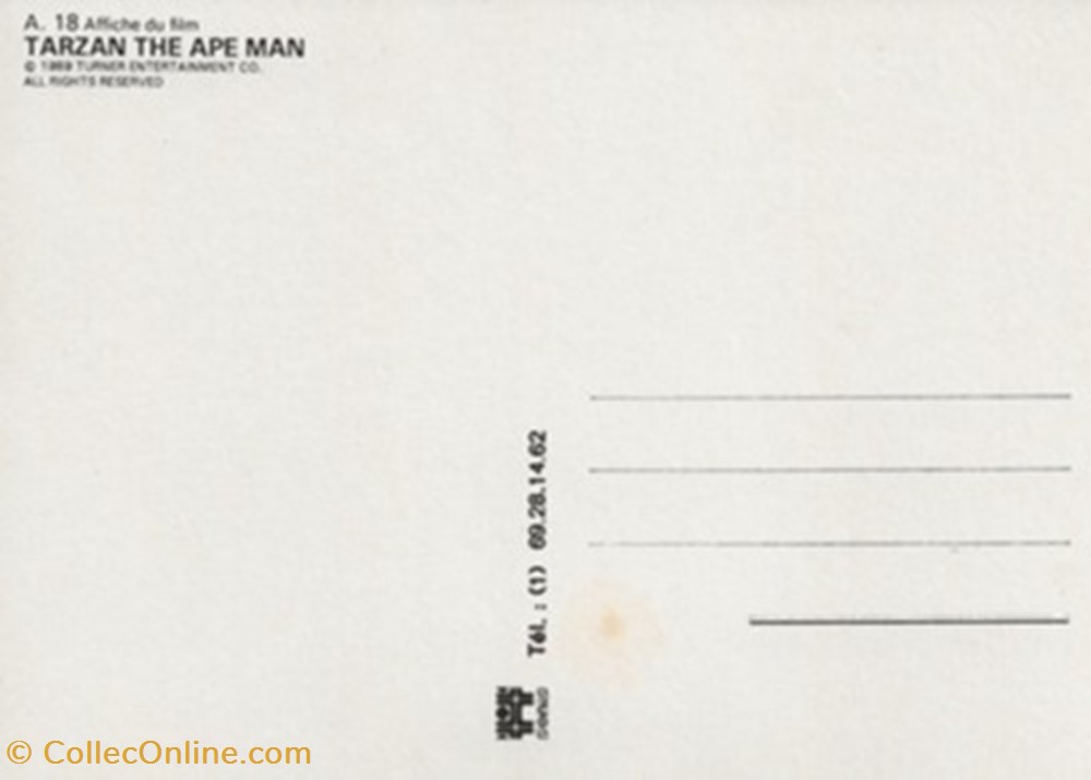 Tarzan the ape man cartes postales autres tarzan the ape man