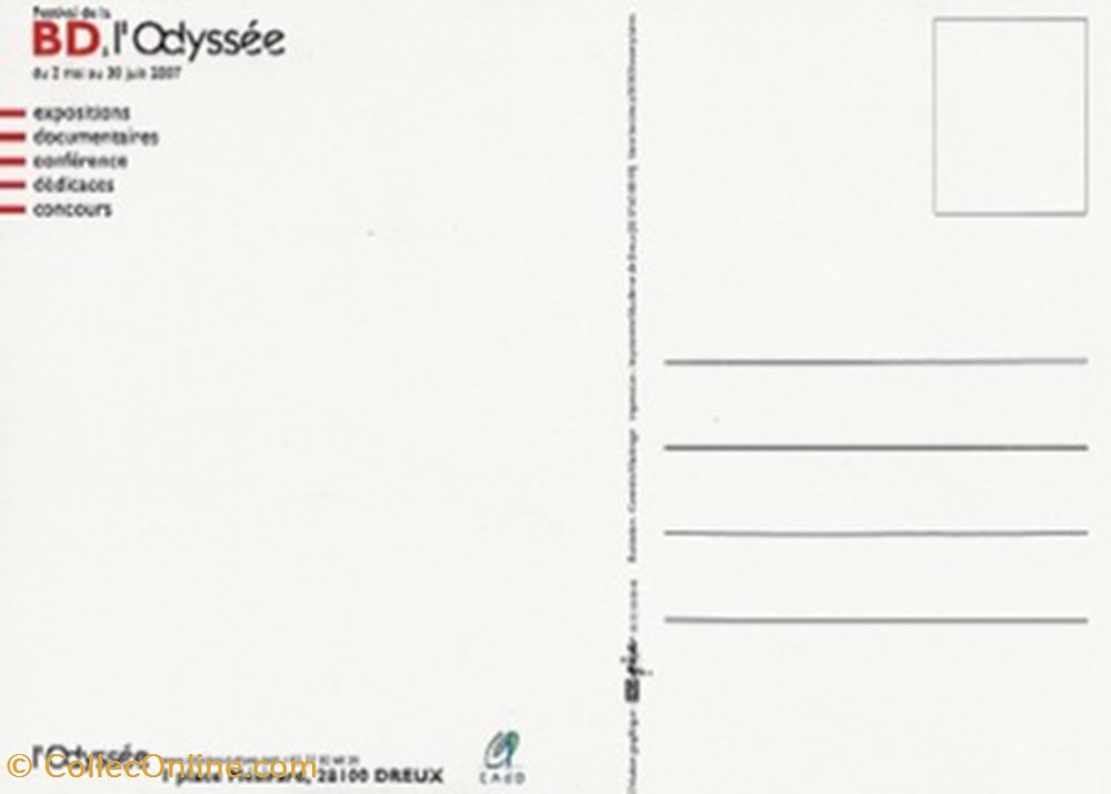 cartes postales bande dessinee dreux 28 2007
