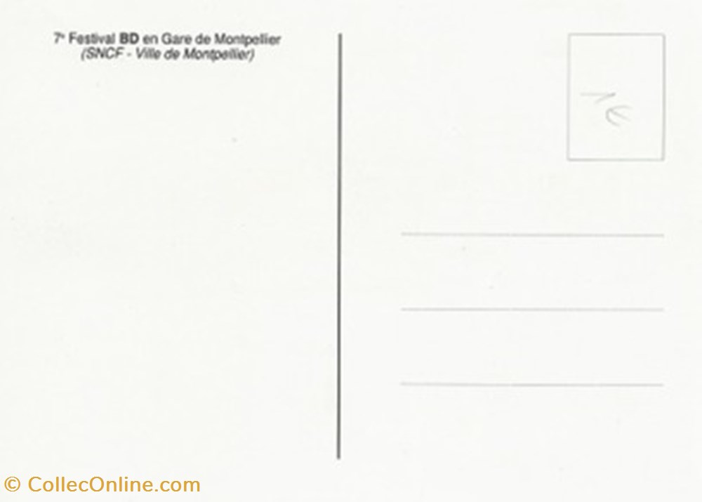 cartes postales bande dessinee montpellier 34 1993