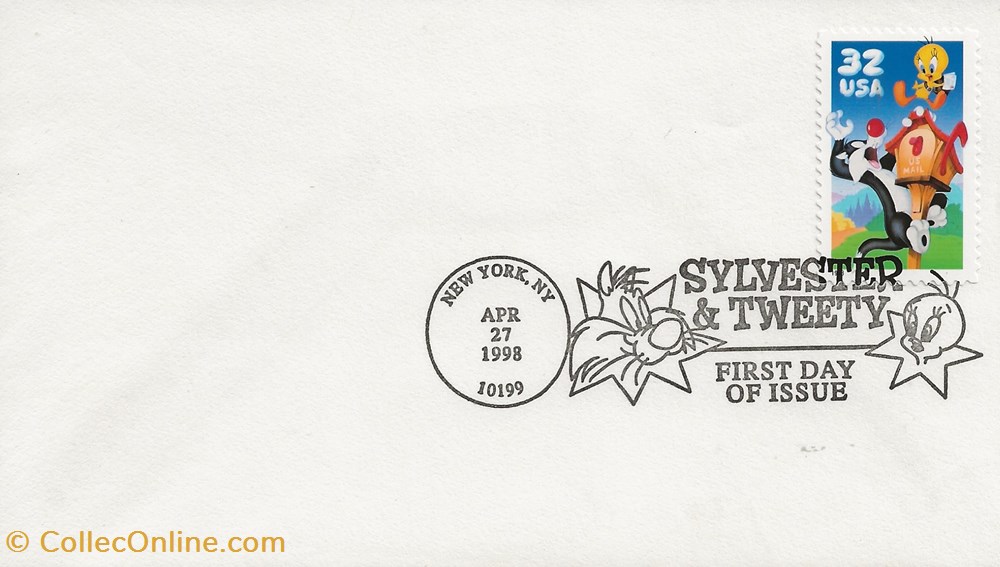 timbres new york etats unis 1998 sylvester tweety