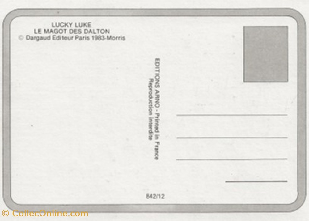 Lucky Luke cartes postales bande dessinee lucky luke