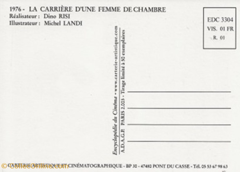 La carrière d'une femme de chambre cartes postales autres la carriere une femme de chambre