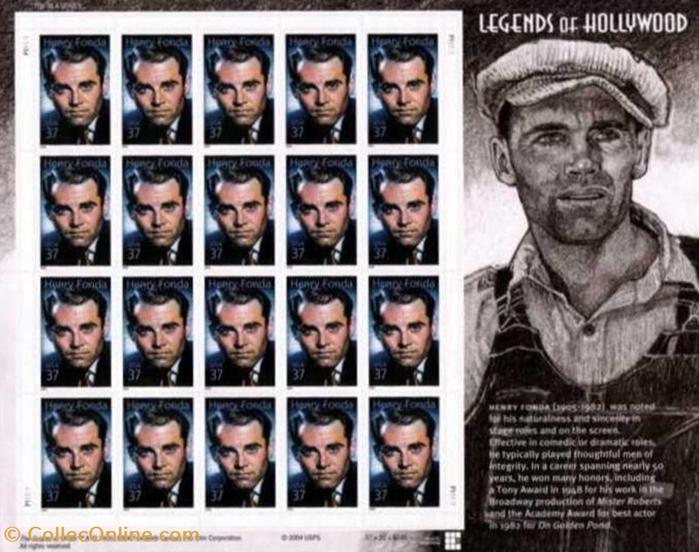 ZZZ Bloc (Etats-Unis) 2004 Henry Fonda - Legends of Hollywood timbres zzz bloc etats unis 2004 henry fonda legends of hollywood