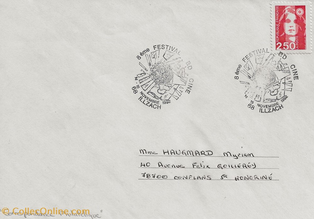 timbres illzach 68 1992 8eme festival bd cine