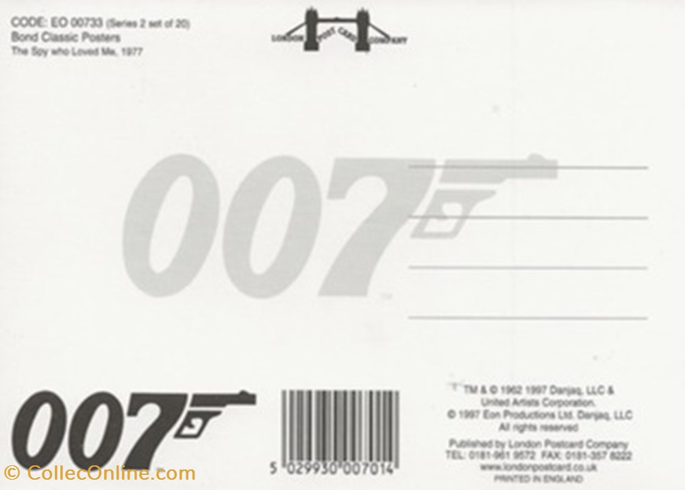 The spy who loved me 2 cartes postales autres the spy who loved me