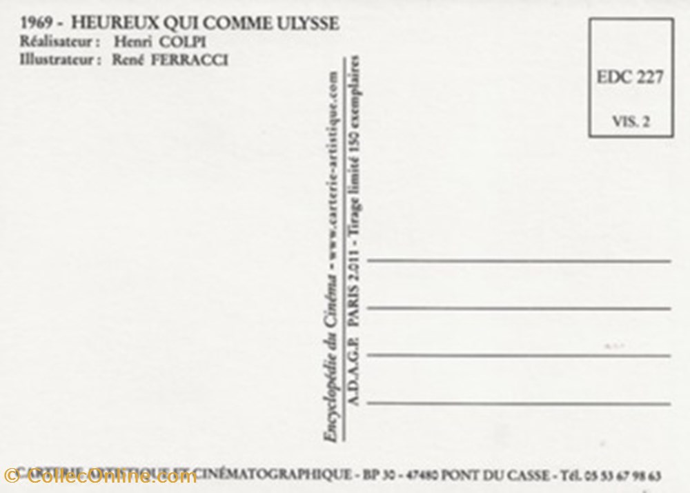 Heureux qui comme Ulysse cartes postales autres heureux qui comme ulysse