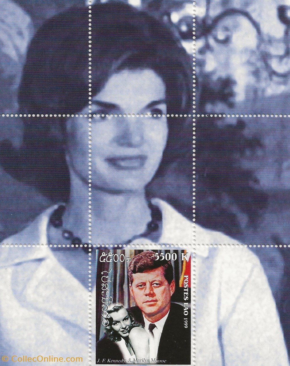 ZZZ Bloc (Laos) 1999 Kennedy et Marilyn Monroe timbres zzz bloc laos 1999 kennedy et marilyn monroe