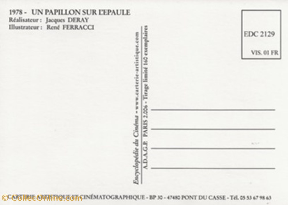 Un papillon sur l'épaule cartes postales autres un papillon sur epaule