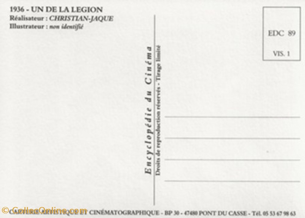cartes postales autres un de la legion