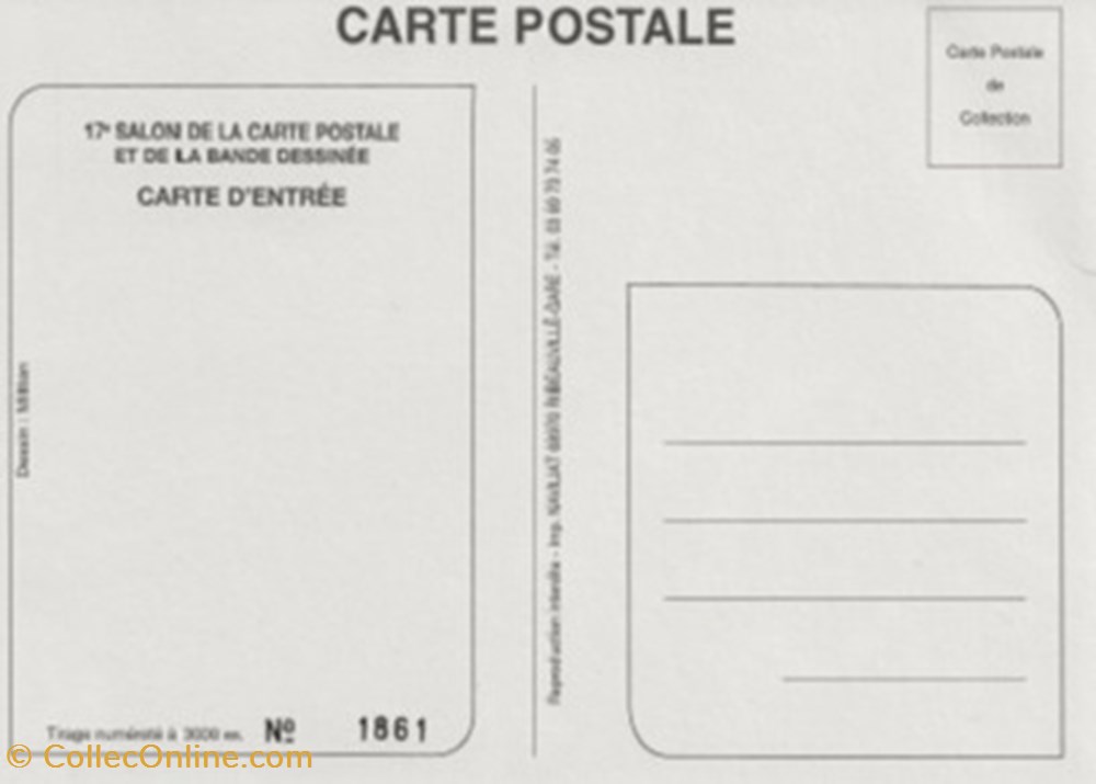 Colmar (68) 1997 cartes postales bande dessinee colmar 68 1997