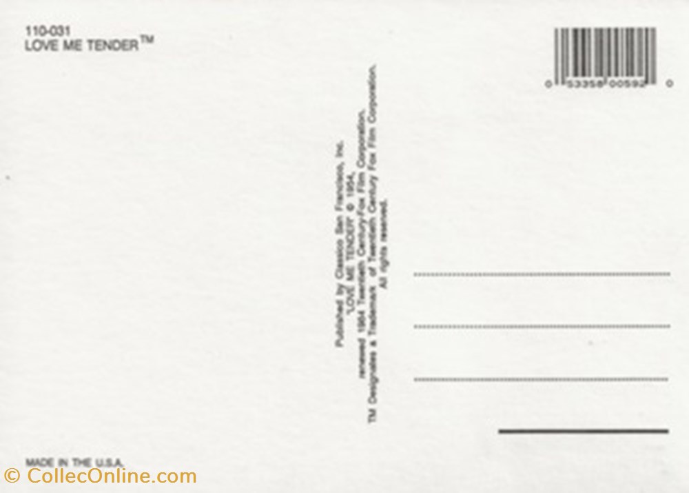 Love me tender 2 cartes postales autres love me tender