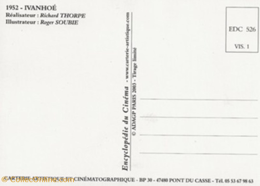 Ivanhoé cartes postales autres ivanhoe