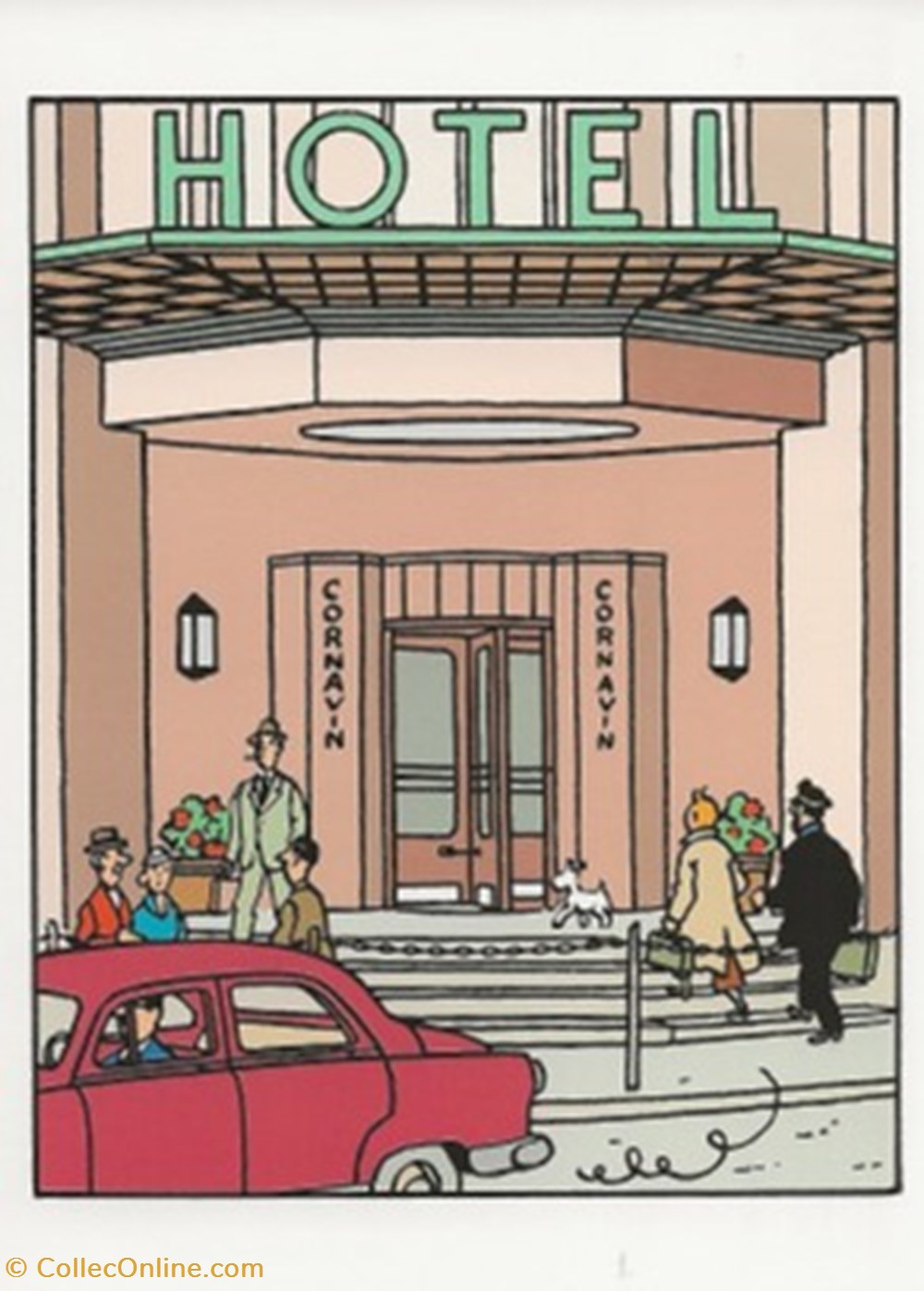 Tintin cartes postales bande dessinee tintin