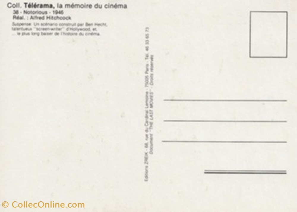 Notorious cartes postales autres notorious